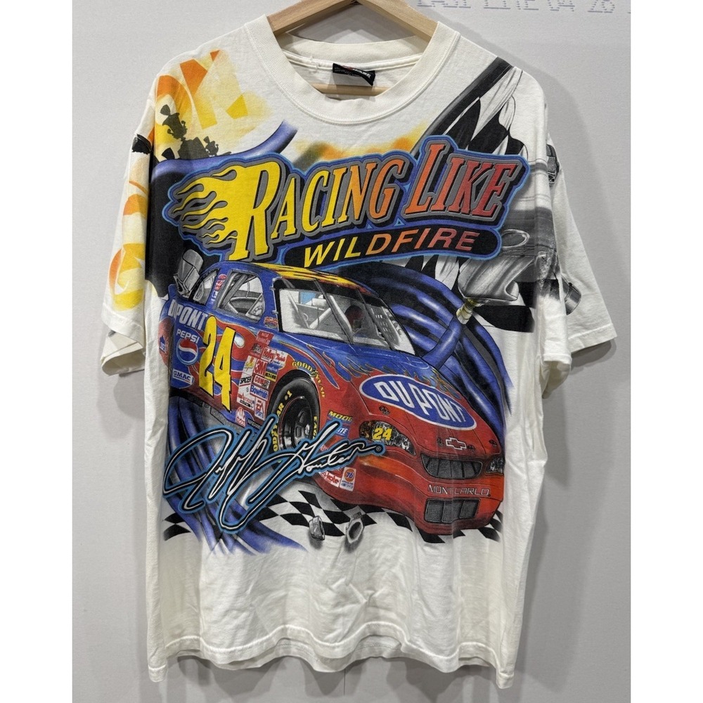 Vintage Jeff Gordon Wild Fire T-Shirt 2002 Size Large‎ Men's Chase Authentic AOP